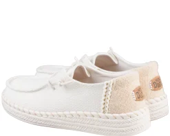 Hey Dude Wendy Woven White Sneakers