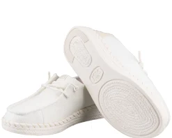 Hey Dude Wendy Woven White Sneakers